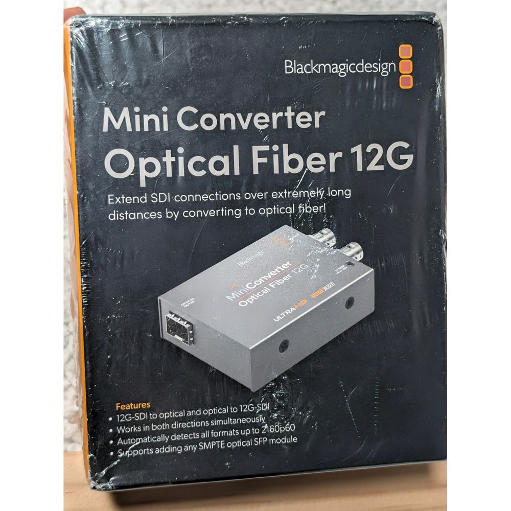 Blackmagic Design Mini Converter Optical Fiber 12G CONVMOF12G SDI to Fiber Gray